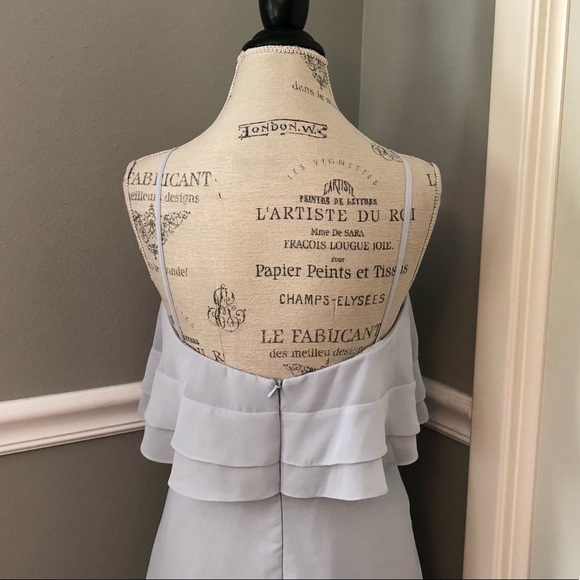 NEW SORELLA VITA SZ 12 ARTIC BLUE CHIFFON FORMAL EVENING GOWN - Picture 6 of 12